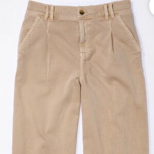American Eagle Drape Stretch High Waisted Khaki Trouser